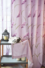 modern luxury purple floral nursery curtains eclipse sliding door drapes