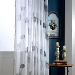 modern white drapes lotus leaf bedroom privacy sheer curtains for sale