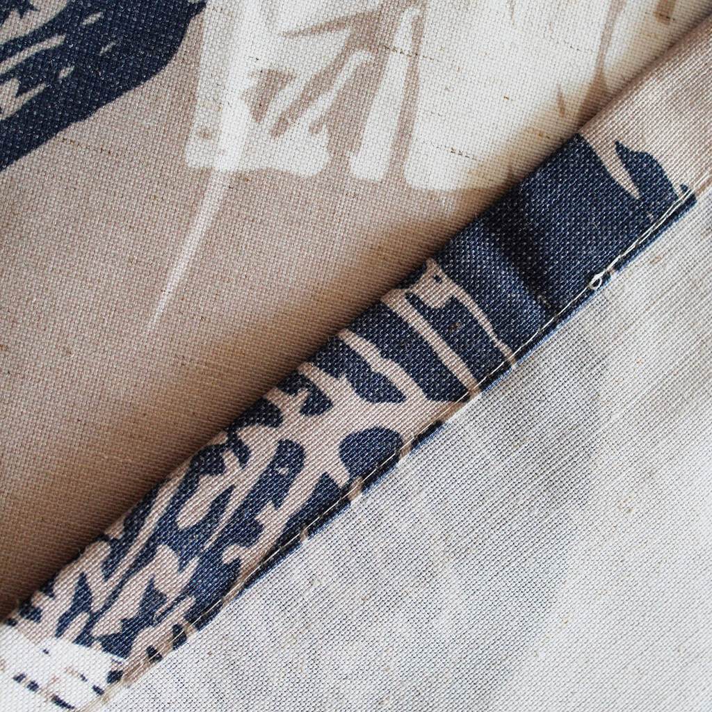 navy blue white linen cotton curtains pinch pleat drapes sale
