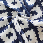 navy blue white trellis cushion case pillow cover