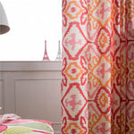 nice custom red pink geometric pinch pleat drapes door window curtains