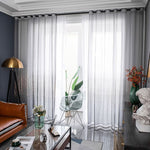 Bright Night Galaxy Sheer Curtains Embroidered Sequins for Bedroom/Living Room