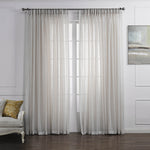 Anady Top Off White Linen Sheer Curtains for Living Room 2 Panels - Anady Top Space Design