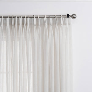 Anady Top Off White Linen Sheer Curtains for Living Room 2 Panels - Anady Top Space Design