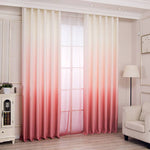 Modern 3D Print Pink Ombre Curtains Custom Drapes For Living Room Grommet Top / 2P(42W 63L)