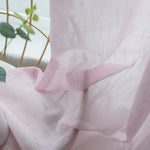 Rose Quartz Pink Sheer Curtains  Drapes for Bedroom 1 Set of 2 Panels - Anady Top Space Design