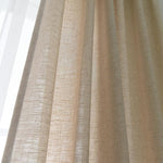 Beige Natural Linen Curtains Drapes for Living Room 2 Panels - Anady Top Space Design