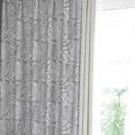 Gray/Grey Tan Blackout Curtains Leaf Drapes for Bedroom 1 Set of 2 Panels - Anady Top Space Design