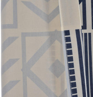 quality blue boho chic geometric curtains window drapes