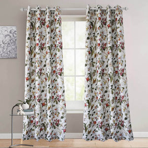 red flower drapes bird kitchen thermal curtains for sale