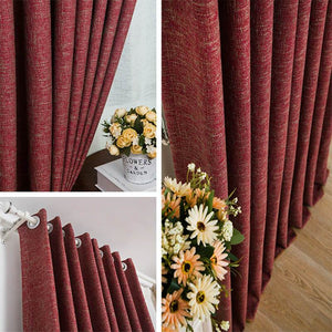 red linen room darkening kitchen curtains window custom drapes for sale