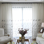Reed Country Curtains Cotton Linen Drapes for Bedroom 1 Set of 2 Panels - Anady Top Space Design