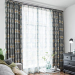 White Daisy Gray Green Curtains and Drapes for Living Room/Bedroom