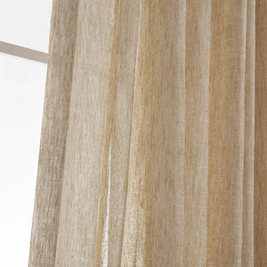 Anady Top Tan Beige Linen Sheer Curtains for Living Room 2 Panels - Anady Top Space Design