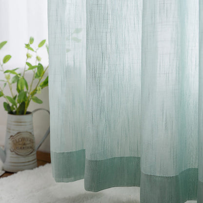 Aua Sky Green Sheer Curtains  Drapes for Bedroom 1 Set of 2 Panels - Anady Top Space Design
