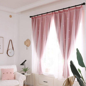 unique pink girls bedroom curtains decorative pleated window drapes for sale