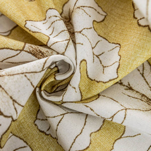 unique yellow fig leaf nursery curtains light blocking outdoor drapes