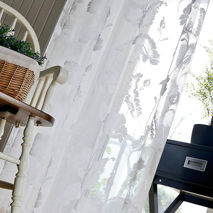 white sheer curtains flower bedroom sheer drapes