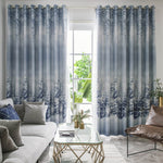 Snowy Forest Curtains for Bedroom Room Elegant Modern White Blue Drapes