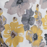 Yellow Gray Flower Cushion case Pillow Cover 1 set of 2 Pillow Cases