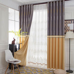 Anady Top Yellow Gray Curtains Bright Drapes for Bedroom 1 Set of 2 Panels - Anady Top Space Design