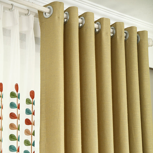 KoTing Gold Curtains for Living Room Gold Blackout Bedroom Drapes