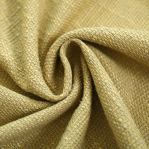 Solid Ginger Yellow Curtains Grommet Top Drapes for Bedroom Set of 2 Panels - Anady Top Space Design